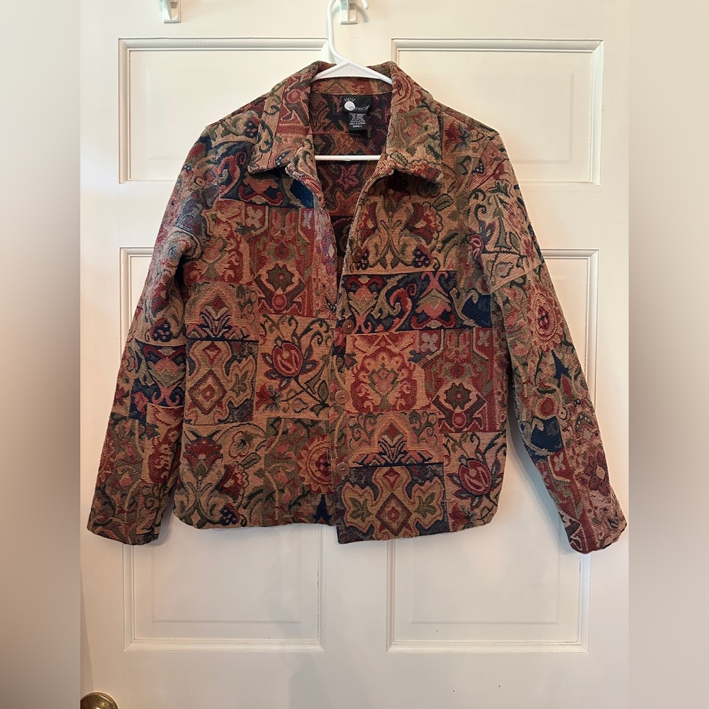 Vintage First Option Multicolor jacquard tapestry jacket